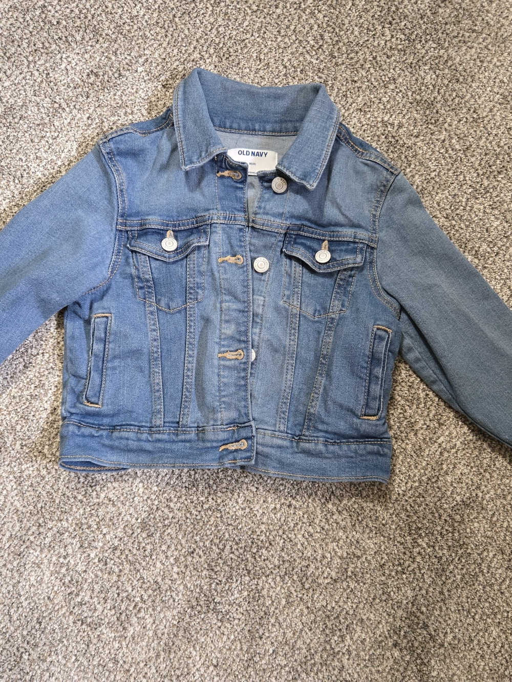 Old Navy Light Blue Girls' Denim Jacket with Button Front